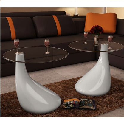 Drop coffee table white SET OF 2