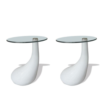 Drop coffee table white SET OF 2