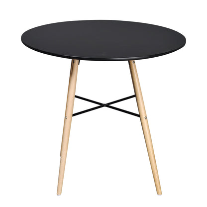 Matte Black Round Dining Table