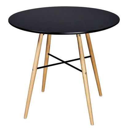 Matte Black Round Dining Table