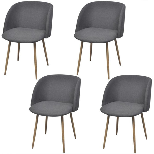 4-Piece Dark Gray Dining Chairs