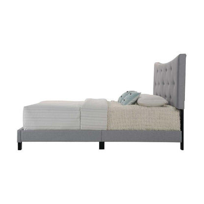 Gray Queen Size Tufted Upholstered Bed