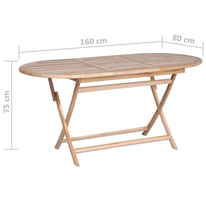 Dining Table Solid Teak 160x80x75 cm