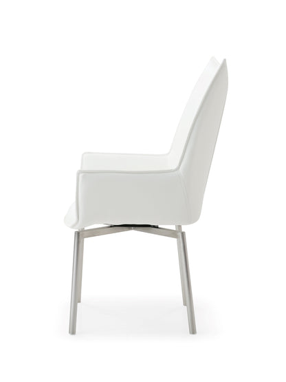 1218 Swivel Dining Chair White