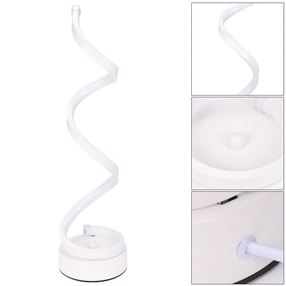 Modern LED Spiral Table Lamp Curved Desk Bedside L