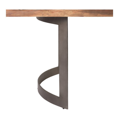 BENT DINING TABLE SMALL SMOKED