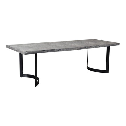 BENT DINING TABLE SMALL SMOKED