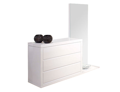 Contemporary Bedroom Set Leather and Lacquer