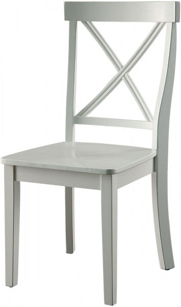 White Solid Wood Dining Chair Set of 2