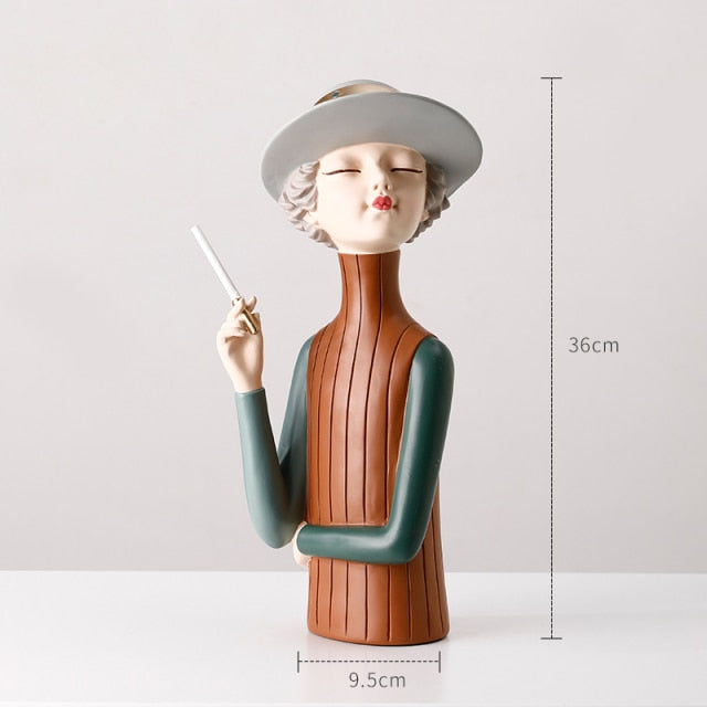 3D Pretty Girl Statue,Figurine Miniature,Modern No