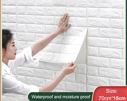 Self adhesive Waterproof TV Background Brick Wallp