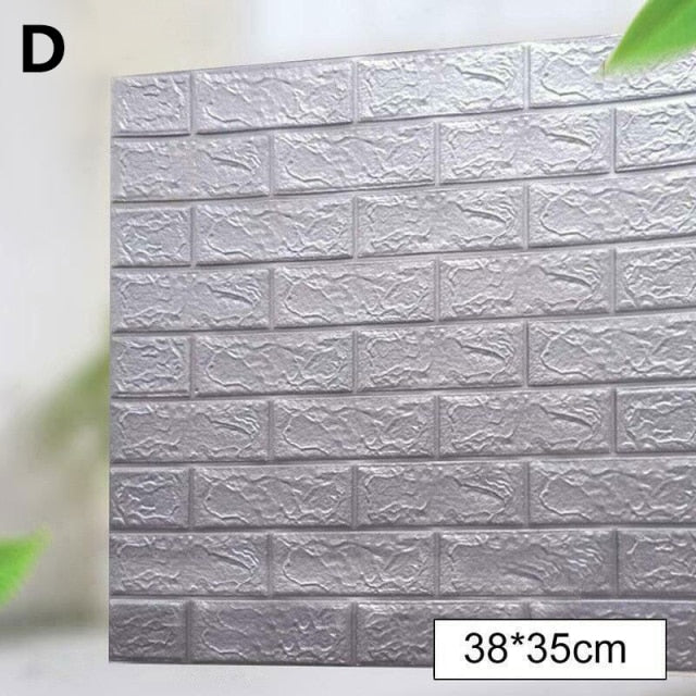 Waterproof 3D Brick Wall Sticker Self-Adhesive Wal